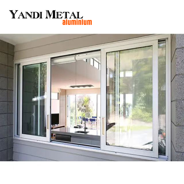 Yandi العلامة التجارية الأعلى جودة الألومنيوم المفصلي الفولاذ المقاوم للصدأ نافذة انزلاق الإعصار الموفرة للطاقة