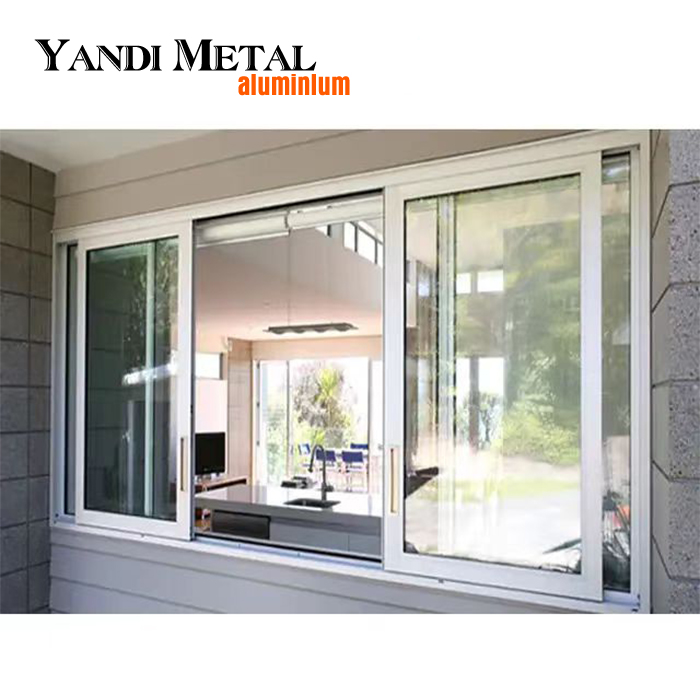 Yandi العلامة التجارية الأعلى جودة الألومنيوم المفصلي الفولاذ المقاوم للصدأ نافذة انزلاق الإعصار الموفرة للطاقة