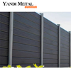 لوحة سياج حديقة Wpc من الألومنيوم الأخضر تصميم سياج مركب Wpc مقاوم للماء سياج Wpc من الألومنيوم الأسود في الهواء الطلق