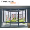 إطار عازل سكني Yandi إطار معدني من الألومنيوم مزدوج الزجاج نافذة بابية ثابتة