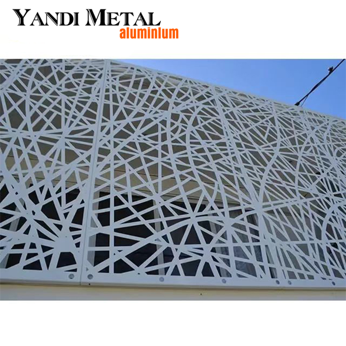 نمط مخصص قطع الألومنيوم بالليزر لوحة شاشة العريشة القطع بالليزر شاشة الخصوصية شاشة قطع معدنية متينة بالليزر