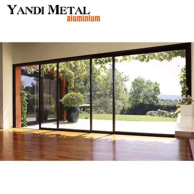 Yandi Aluminium بالجملة تصميم حديث جديد باب من الألومنيوم المقوى العازل للصوت