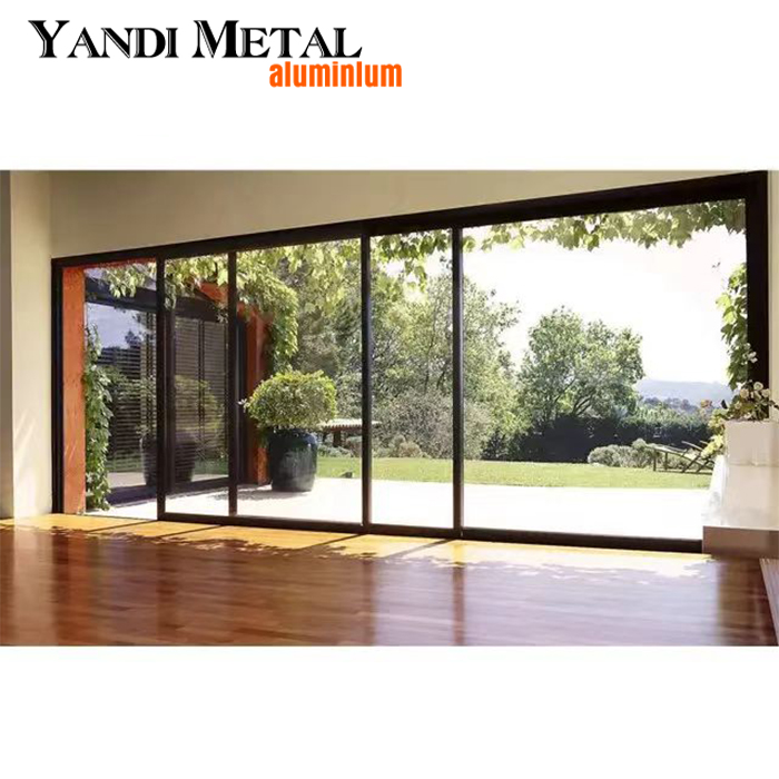 Yandi Aluminium بالجملة تصميم حديث جديد باب من الألومنيوم المقوى العازل للصوت