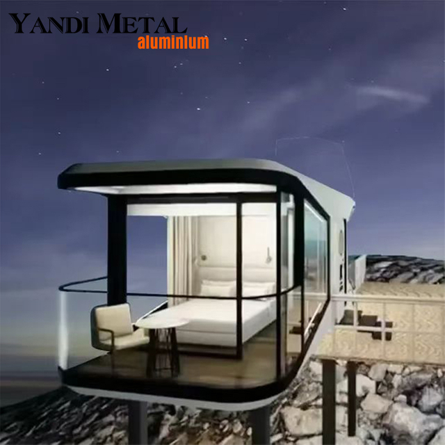 منزل مستأجر حاوية كبسولة فضائية جاهزة للعائلة منزل صغير متنقل خارجي موفر للطاقة فندق للحيوانات الأليفة