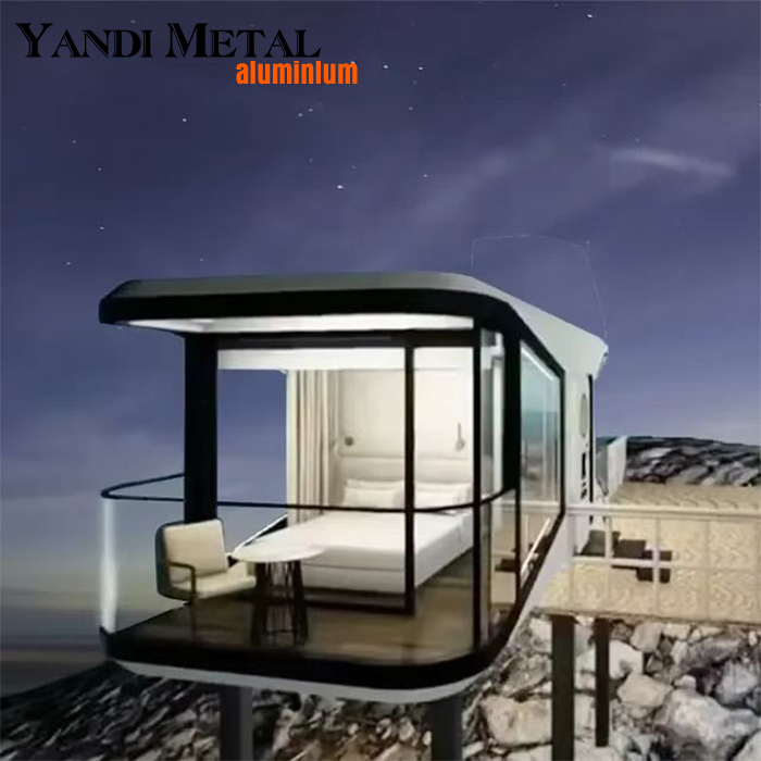 منزل مستأجر حاوية كبسولة فضائية جاهزة للعائلة منزل صغير متنقل خارجي موفر للطاقة فندق للحيوانات الأليفة