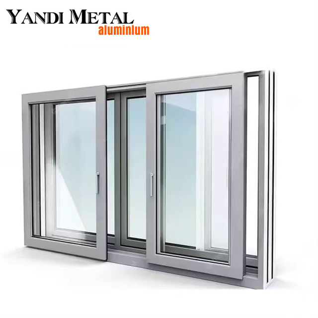 يمكن تخصيص تصميم Yandi Aluminium الاحترافي لنافذة عازلة من الألومنيوم بزجاج مزدوج مع شاشة