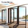 Yandi نظام العزل الحراري باب شاشة منزلق من الألومنيوم ثلاثي الزجاج قابل للطي