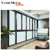 Yandi Factory المبيعات المباشرة تصميم احترافي لنافذة عازلة من الألومنيوم بزجاج مزدوج