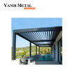 3 × 3 3 × 4 4 × 6 4 × 8 شرفة معدنية فاخرة حديثة مقاومة للماء حديقة أوتوماتيكية مقاومة للماء في الهواء الطلق نظام غطاء العريشة من الألومنيوم