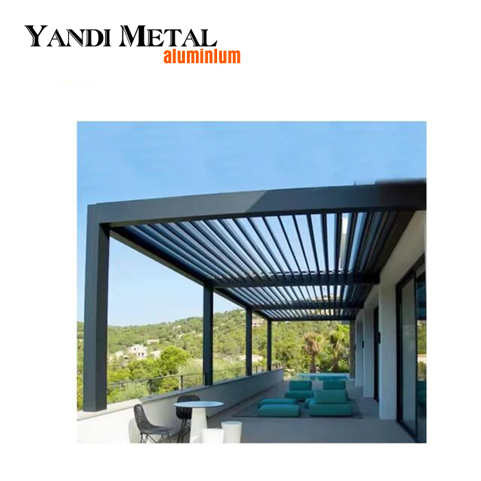 3 × 3 3 × 4 4 × 6 4 × 8 شرفة معدنية فاخرة حديثة مقاومة للماء حديقة أوتوماتيكية مقاومة للماء في الهواء الطلق نظام غطاء العريشة من الألومنيوم