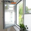 نافذة بابية عمودية للشرفة من الألومنيوم مزدوجة الزجاج مباشرة من المصنع على طراز الموضة