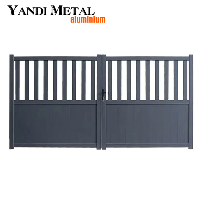 سياج ألومنيوم بتصميم حديث مخصص وبوابات منزلية 6063 T5 بوابات ألومنيوم