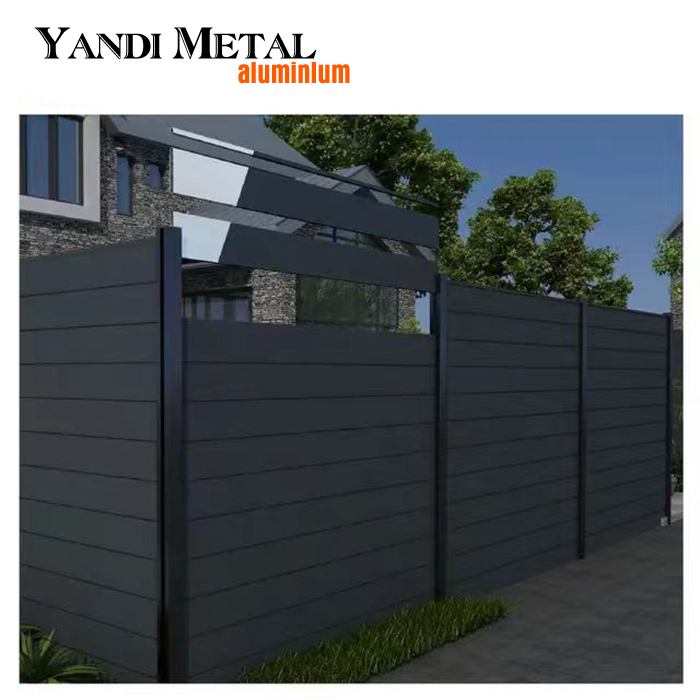 مسبح حديقة مزين بألواح سياج من الألومنيوم المركب من Yandi