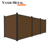 لوحة سياج حديقة Wpc من الألومنيوم الأخضر تصميم سياج مركب Wpc مقاوم للماء سياج Wpc من الألومنيوم الأسود في الهواء الطلق