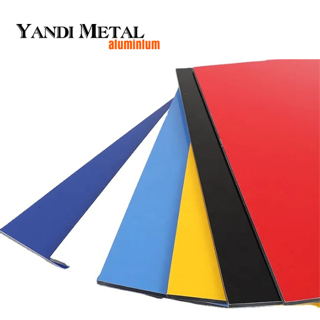 4 مم PVDF ACP الألومنيوم المركب لوحة الحائط الساتر الكسوة PVDF